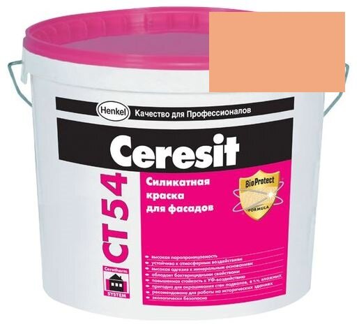Краска силикатная фасадная Церезит CT 54 15 л Dakota 6 от магазина ЛесКонПром.ру