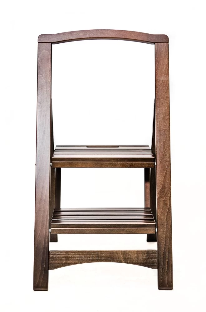 Стремянка деревянная с широкими ступенями Hoz-Block Микки 2 ступени Черная (арт. СДМ-2Ч) от магазина ЛесКонПром.ру