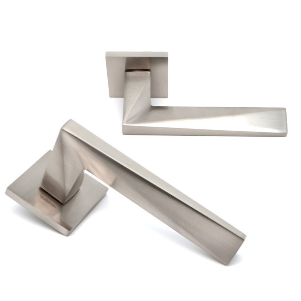 Ручки дверные NEODECO Feldspar EN никель от магазина ЛесКонПром.ру