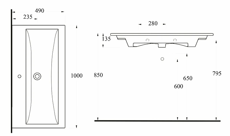 Раковина beWash Ontario 100 35011101 Белый глянец от магазина ЛесКонПром.ру