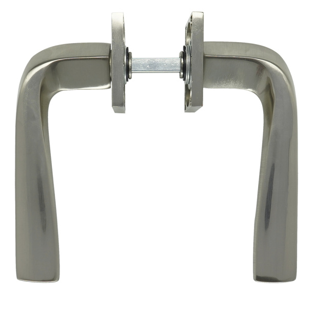 Ручки дверные NEODECO L580 никель от магазина ЛесКонПром.ру