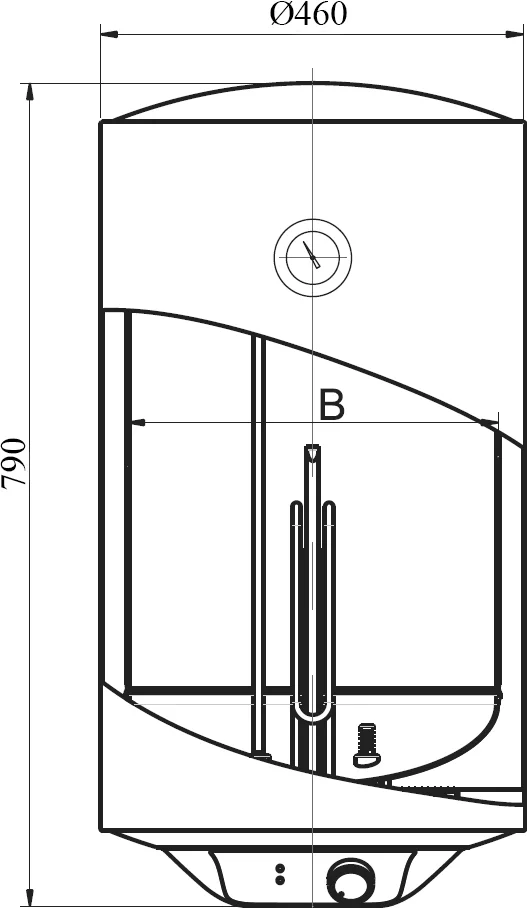 Накопительный водонагреватель Electrolux DRYver EWH 80 электрический от магазина ЛесКонПром.ру