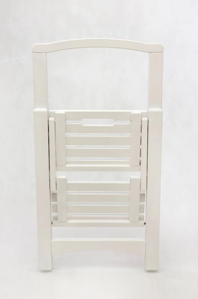 Стремянка деревянная с широкими ступенями Hoz-Block Микки 2 ступени Белая (арт. СДМ-2Б) от магазина ЛесКонПром.ру