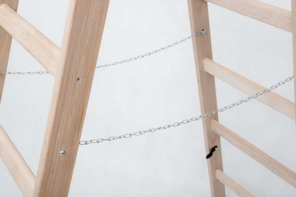 Стремянка двухсторонняя деревянная с перекладинами Hoz-Block Маляр 2х7 ступеней (арт.СДДМ-7) от магазина ЛесКонПром.ру