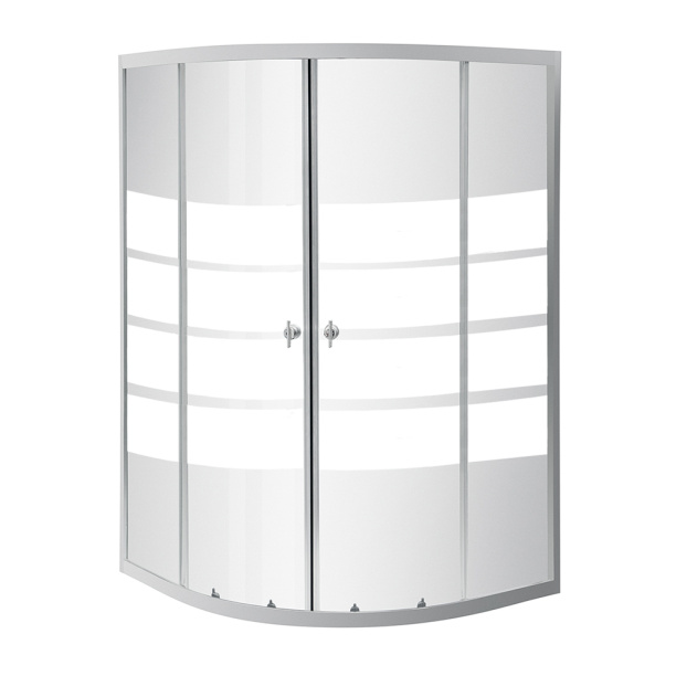 Душевой уголок Hanke 80х80х150 см матовый хром профиль от магазина ЛесКонПром.ру