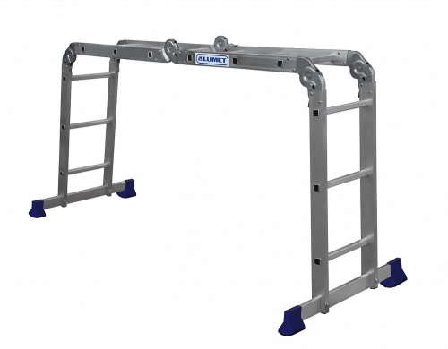 Алюминиевая четырехсекционная шарнирная лестница трансформер TL4033 АЛЮМЕТ от магазина ЛесКонПром.ру