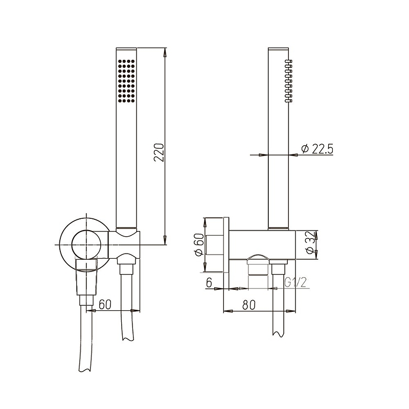 Душевой гарнитур Paini 53PZ440TTAS Черный матовый от магазина ЛесКонПром.ру