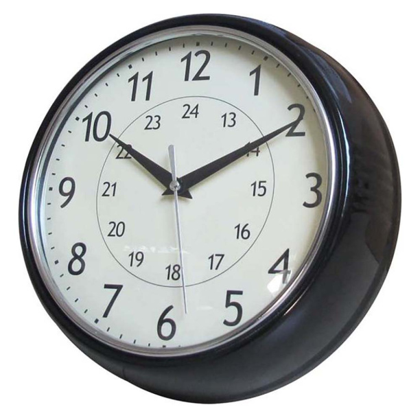 Часы настенные Black d24 см черные от магазина ЛесКонПром.ру