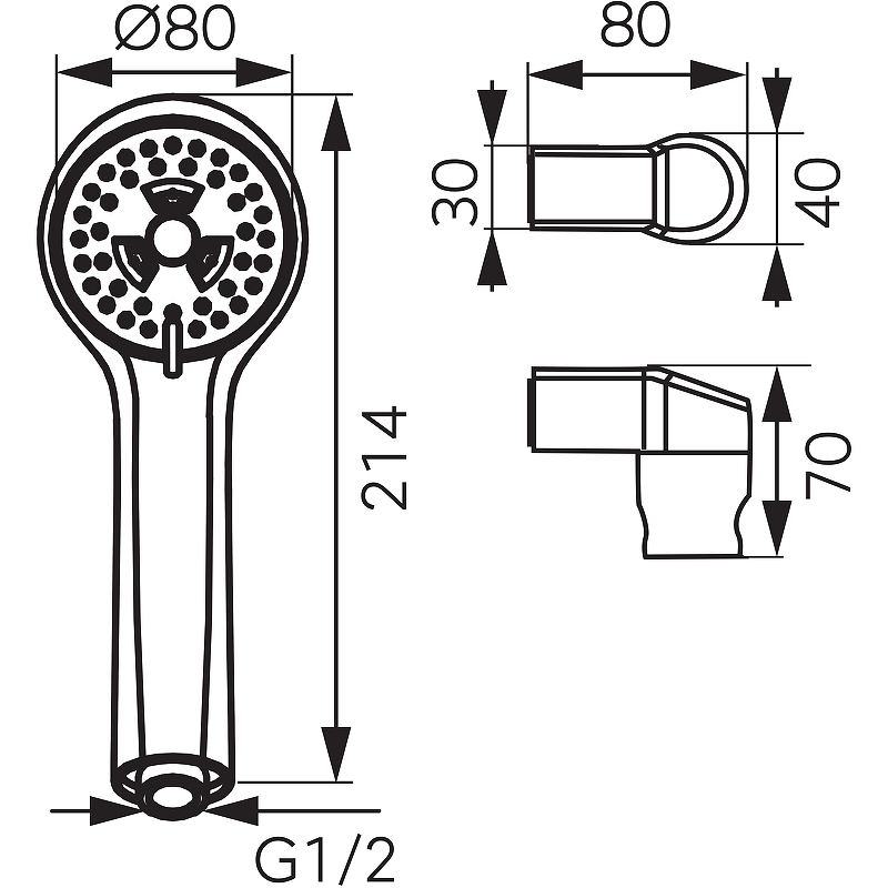 Душевой гарнитур Ferro Sole U300 Хром от магазина ЛесКонПром.ру