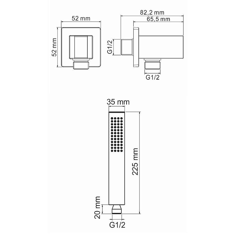 Душевая система WasserKRAFT A16162 Черная матовая от магазина ЛесКонПром.ру