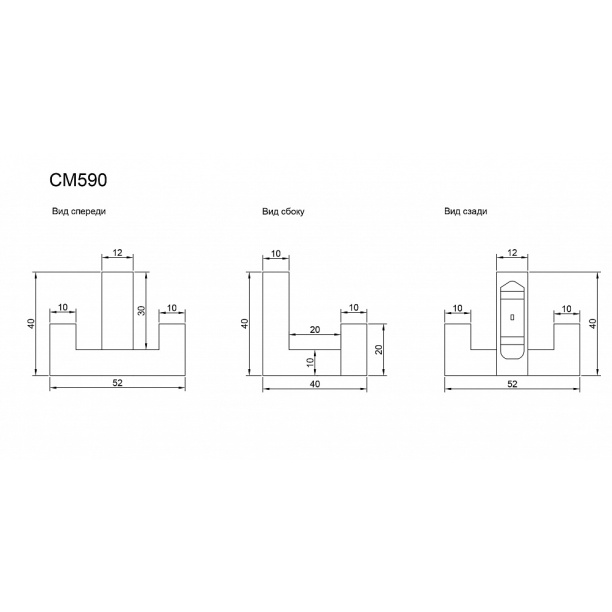 Крючок мебельный JET 590 хром от магазина ЛесКонПром.ру