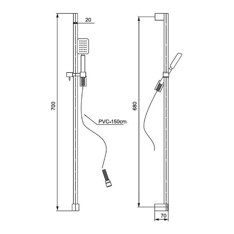 Душевой гарнитур Paini Genova GNCR121 Хром от магазина ЛесКонПром.ру