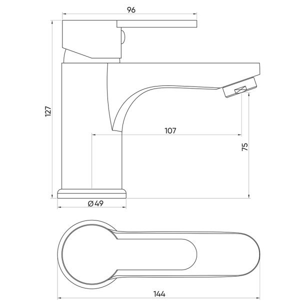 Смеситель для раковины FLUMEN Rois от магазина ЛесКонПром.ру