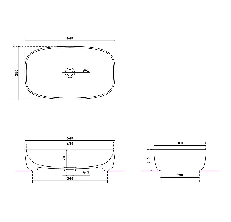 Раковина-чаша Galassia Dream 64 7300 Белая от магазина ЛесКонПром.ру