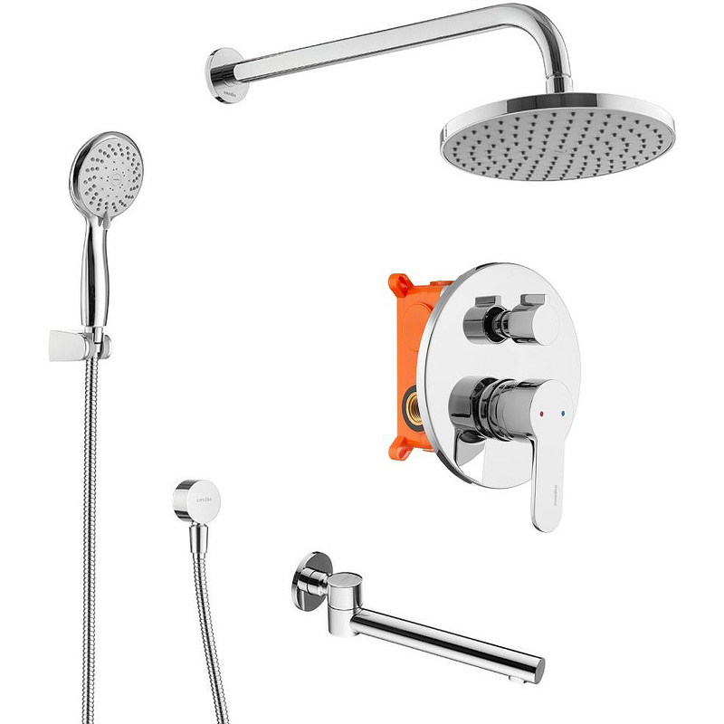 Душевая система Swedbe Platta 5544 Хром от магазина ЛесКонПром.ру