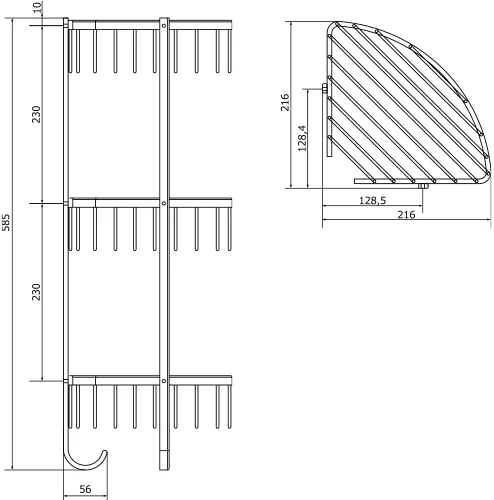 Полка Veragio Basket VR.GFT-9067.BR бронза от магазина ЛесКонПром.ру
