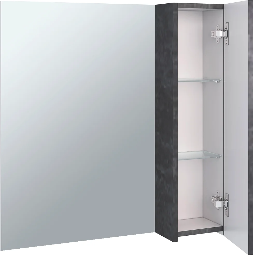 Зеркало Emmy Стоун 60 R, серый бетон от магазина ЛесКонПром.ру