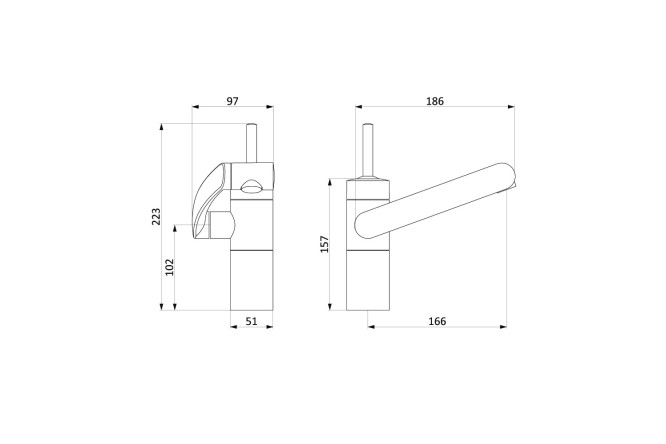 Смеситель для умывальника DAMIXA Arc 80533645 от магазина ЛесКонПром.ру