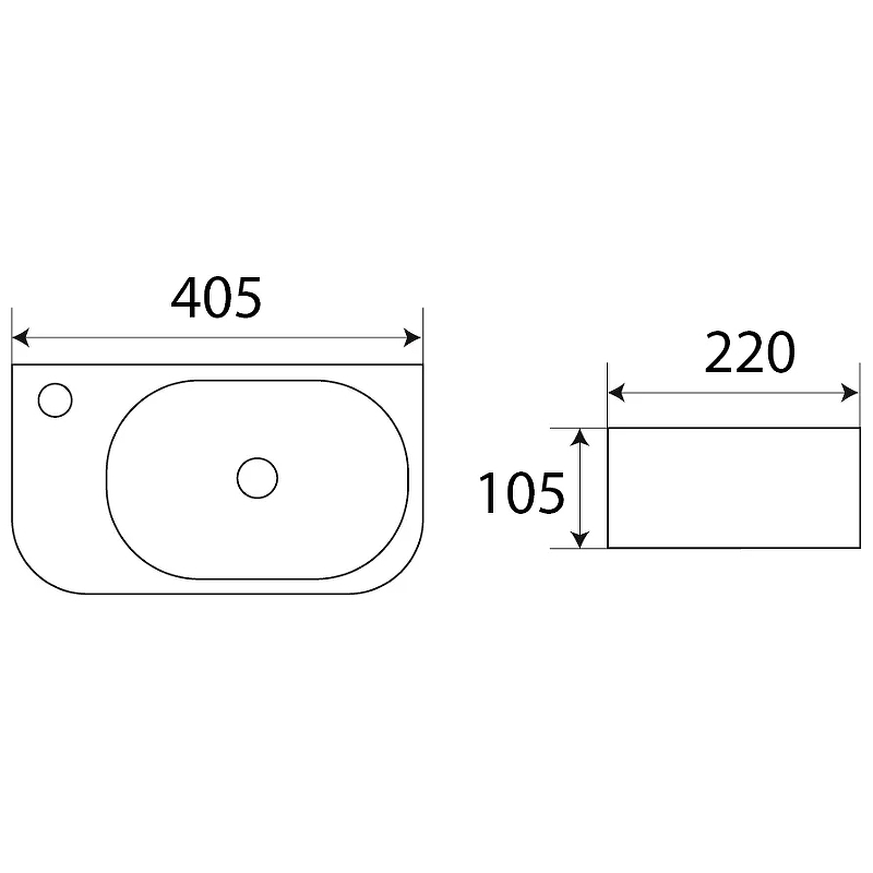 Раковина Melana 40 R MLN-78204R Белая от магазина ЛесКонПром.ру