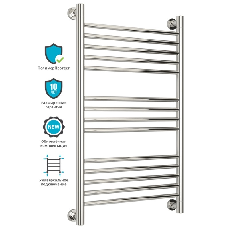 Водяной полотенцесушитель Сунержа Богема+ 800х500 Хром от магазина ЛесКонПром.ру