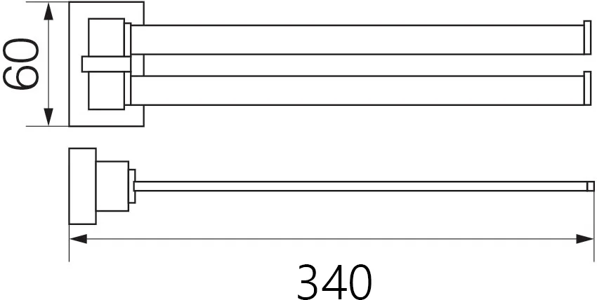 Полотенцедержатель Veragio Ramba VR.RMB-4924.CR хром от магазина ЛесКонПром.ру