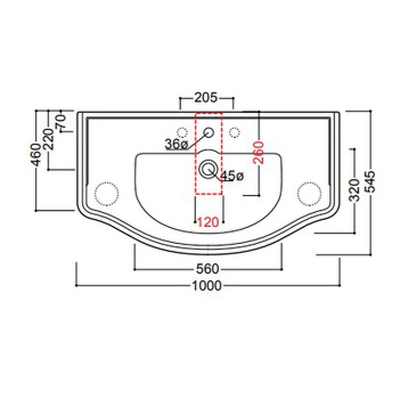 Раковина Kerasan Retro 100 105001*3 Белая от магазина ЛесКонПром.ру