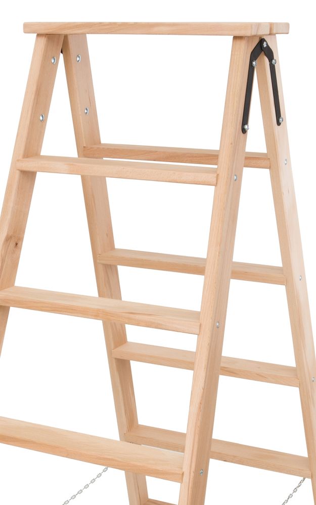 Стремянка двухсторонняя деревянная со ступенями Hoz-Block Штукатур 2x8 ступеней (арт. СДДШ-8) от магазина ЛесКонПром.ру