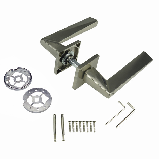 Ручки дверные NEODECO L821 никель от магазина ЛесКонПром.ру