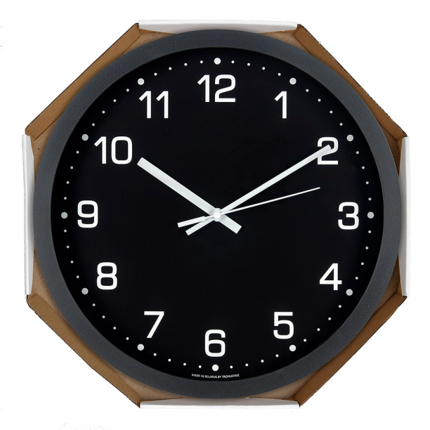 Часы настенные круглые Ночь d30 см черные от магазина ЛесКонПром.ру