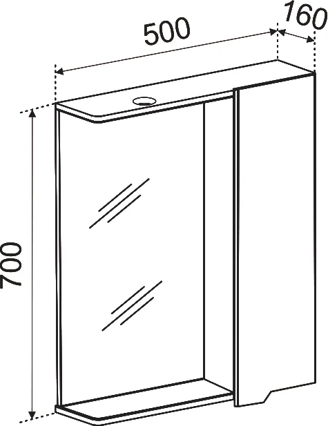 Зеркало Emmy Агата 50 R от магазина ЛесКонПром.ру