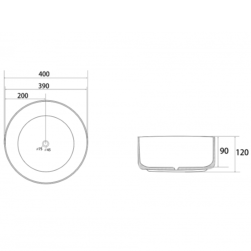 Раковина-чаша Abber Bequem 40 AC2109BS Черная матовая Серебро от магазина ЛесКонПром.ру