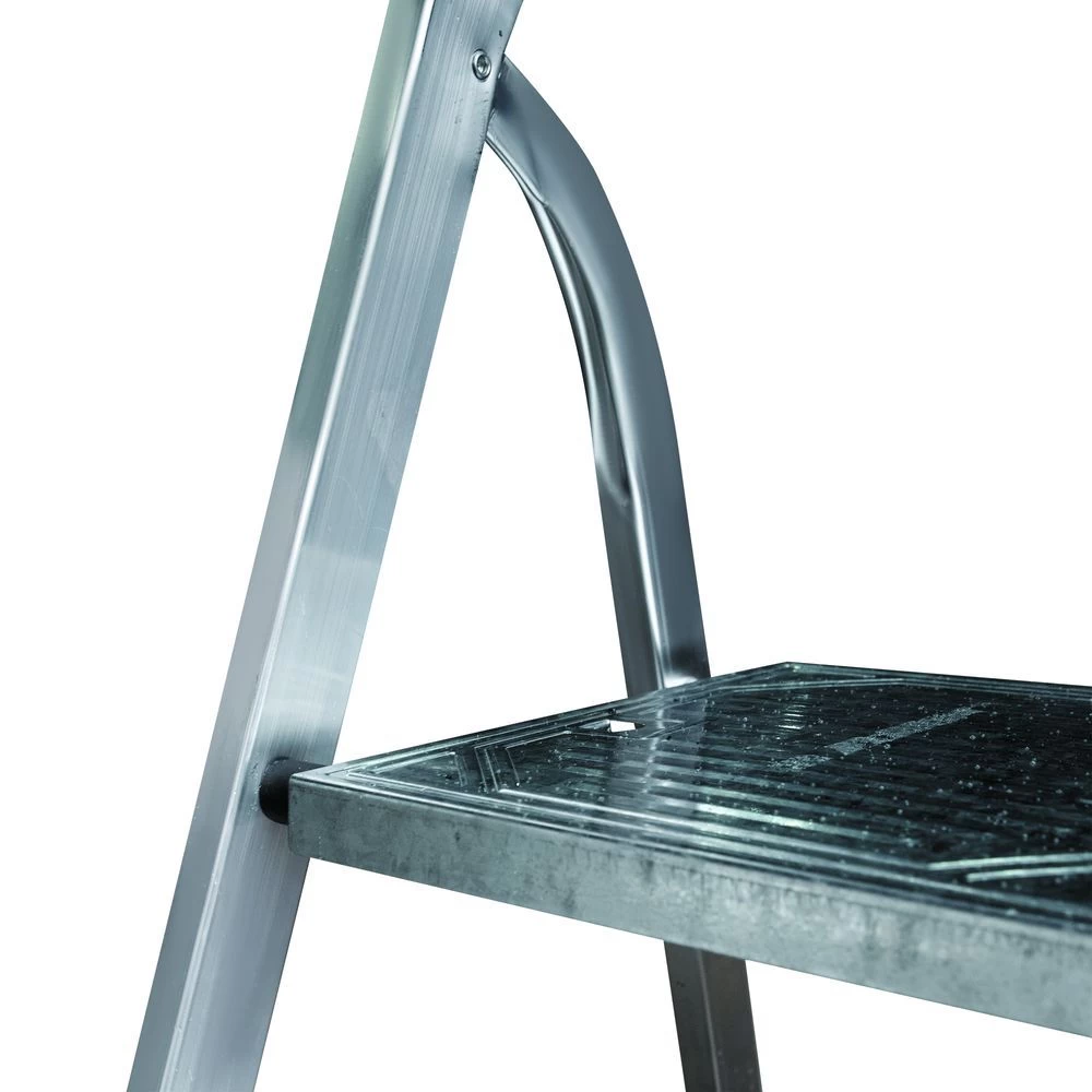 Стремянка алюминиевая с широкой ступенью и органайзером Новая Высота 8 ступеней (арт. 1118108) от магазина ЛесКонПром.ру