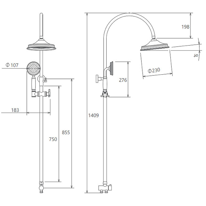 Душевая система Shouder Loubek 9022606 Золото от магазина ЛесКонПром.ру