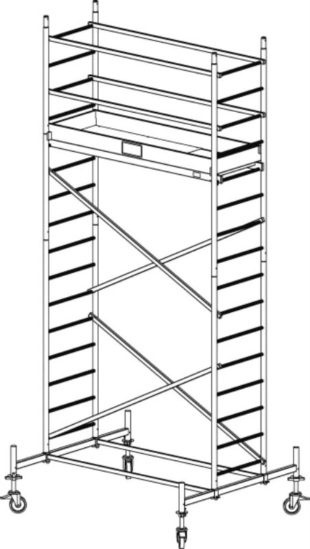 Алюминиевая Вышка-тура KRAUSE PROTEC РВ 5,3 м (Арт.910134) от магазина ЛесКонПром.ру