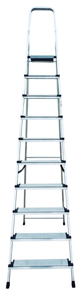Стремянка алюминиевая с широкой ступенью Новая Высота 10 ступеней (арт. 2117110) от магазина ЛесКонПром.ру