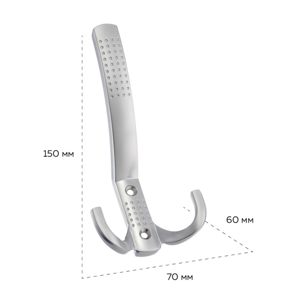 Крючок мебельный KERRON 0071 матовый хром от магазина ЛесКонПром.ру