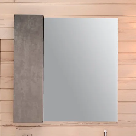 Зеркало Emmy Стоун 60 L, серый бетон от магазина ЛесКонПром.ру