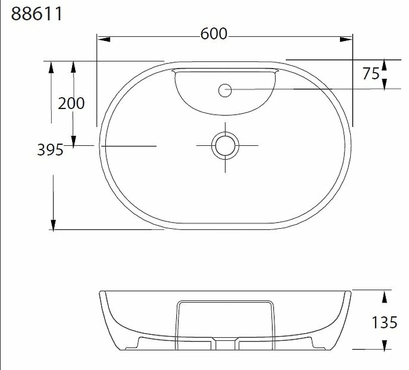Раковина-чаша beWash Bogen 60 88611114 Белая матовая от магазина ЛесКонПром.ру