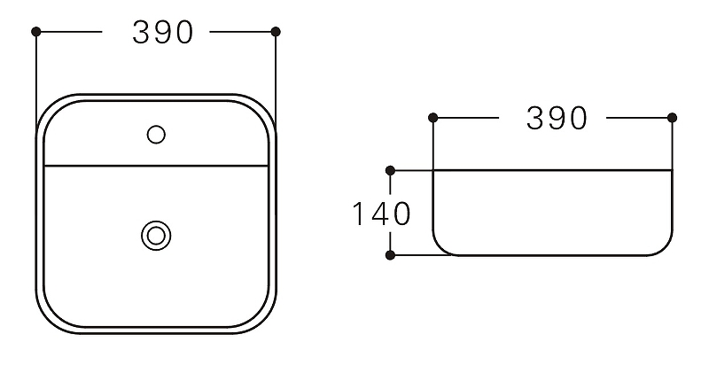 Раковина Aquanet City-2-MB 39 273669 Черная матовая от магазина ЛесКонПром.ру
