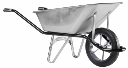 Тачка одноколесная Haemmerlin Cargo Excellium Renovation MG GF (108G) 120 л, оцинкованный кузов, монолитное колесо-втулка, 305402105 от магазина ЛесКонПром.ру