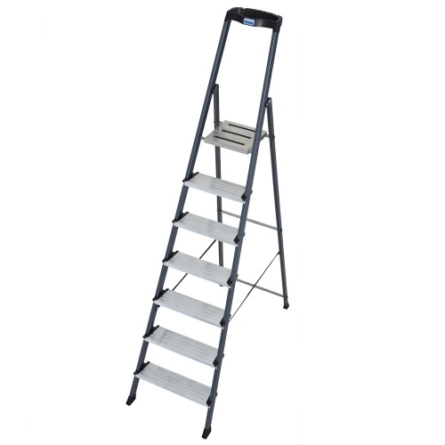 Стремянка алюминиевая анодированная Krause Securo 7 ступеней (арт. 126450) от магазина ЛесКонПром.ру