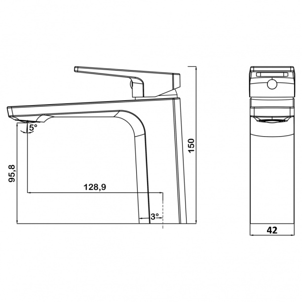 Смеситель для раковины SWEDBE Kronos от магазина ЛесКонПром.ру