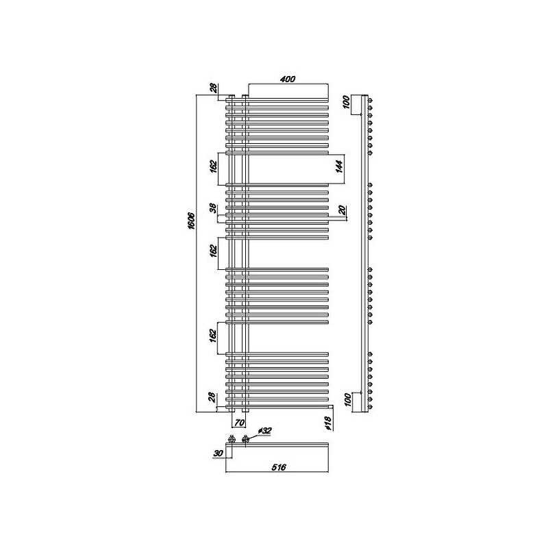 Водяной полотенцесушитель Ravak Style 50х160 X04000083674 Хром от магазина ЛесКонПром.ру