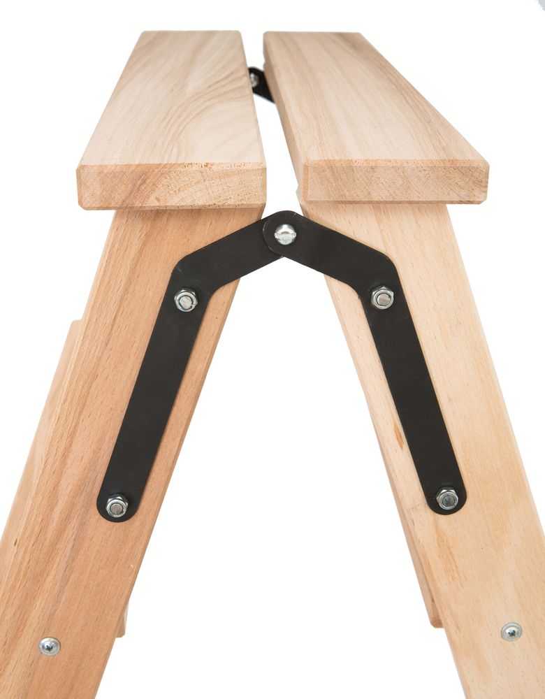 Стремянка двухсторонняя деревянная со ступенями Hoz-Block Штукатур 2x8 ступеней (арт. СДДШ-8) от магазина ЛесКонПром.ру