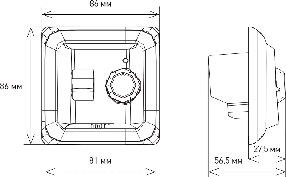 Терморегулятор IQ Watt Thermostat M слоновая кость от магазина ЛесКонПром.ру