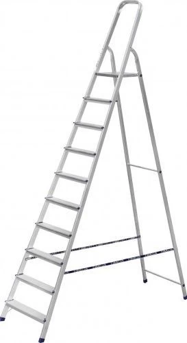 Стремянка алюминиевая Алюмет 10 ступеней (арт. AM710) от магазина ЛесКонПром.ру