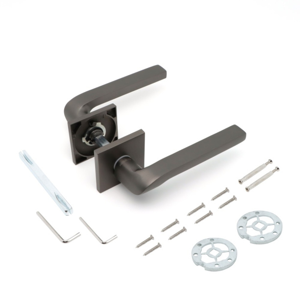 Ручки дверные NEODECO Flame EN графит от магазина ЛесКонПром.ру