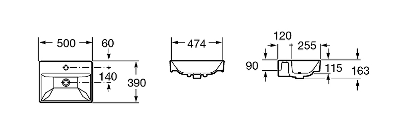Раковина Roca Oleta 50 3274C300Y Белая от магазина ЛесКонПром.ру