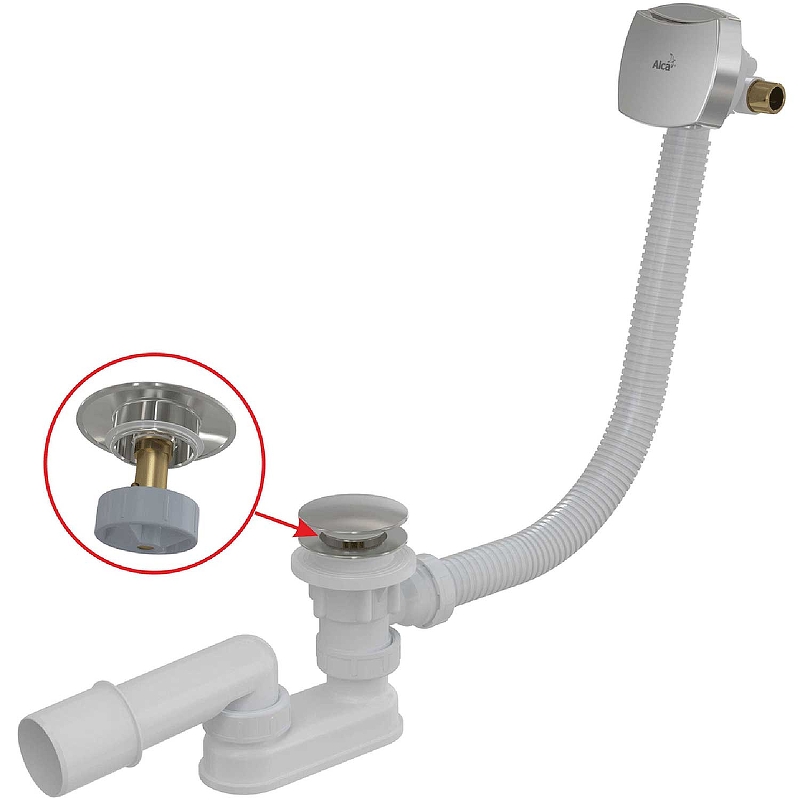 Слив-перелив Alcaplast A508CKM Click-Clack Хром от магазина ЛесКонПром.ру
