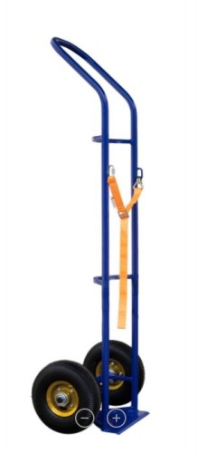 Тележка для перевозки одного баллона с фиксацией ремнём ГБ -1 1425х480 RUSKLAD Колеса литые Ø250 мм от магазина ЛесКонПром.ру